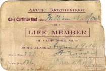 Arctic Brotherhood Membership Card